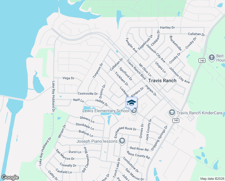 map of restaurants, bars, coffee shops, grocery stores, and more near 1012 Rio Frio Drive in Forney