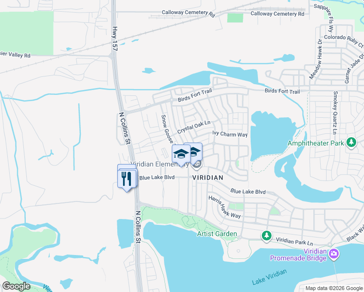 map of restaurants, bars, coffee shops, grocery stores, and more near 4028 Cascade Sky Drive in Arlington
