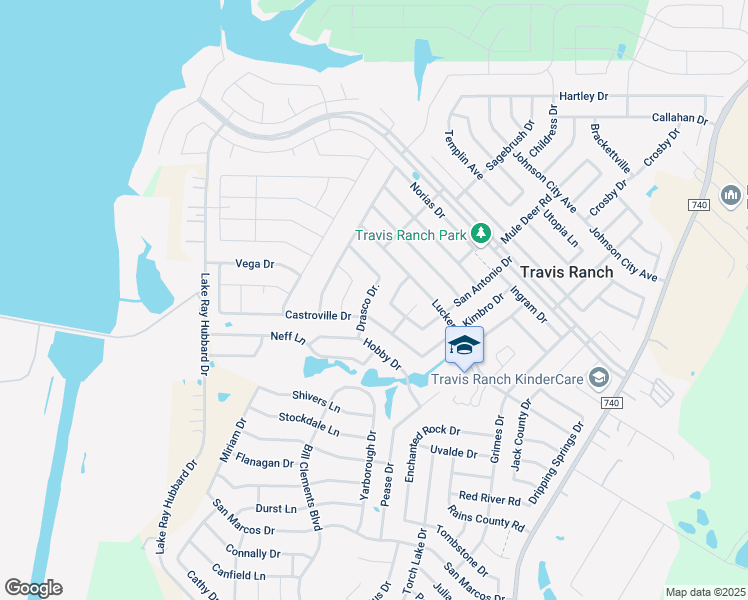 map of restaurants, bars, coffee shops, grocery stores, and more near 1029 Castroville Drive in Forney