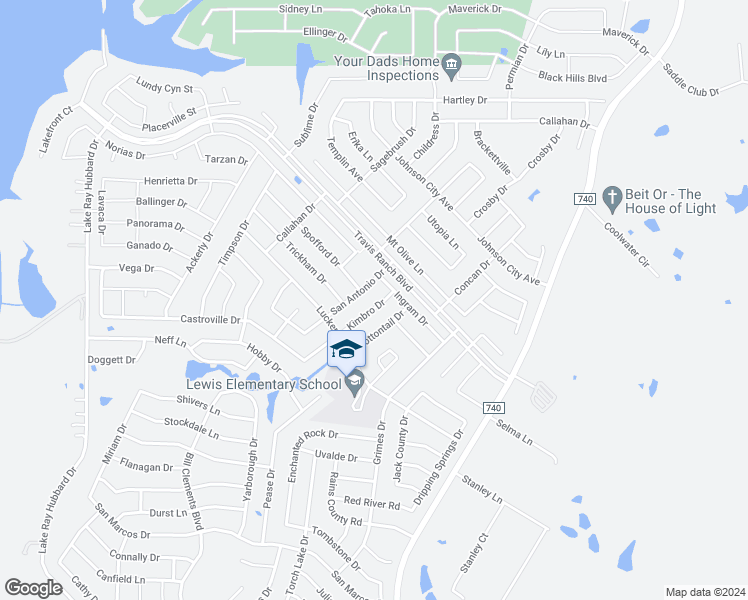 map of restaurants, bars, coffee shops, grocery stores, and more near 1008 Kimbro Drive in Forney