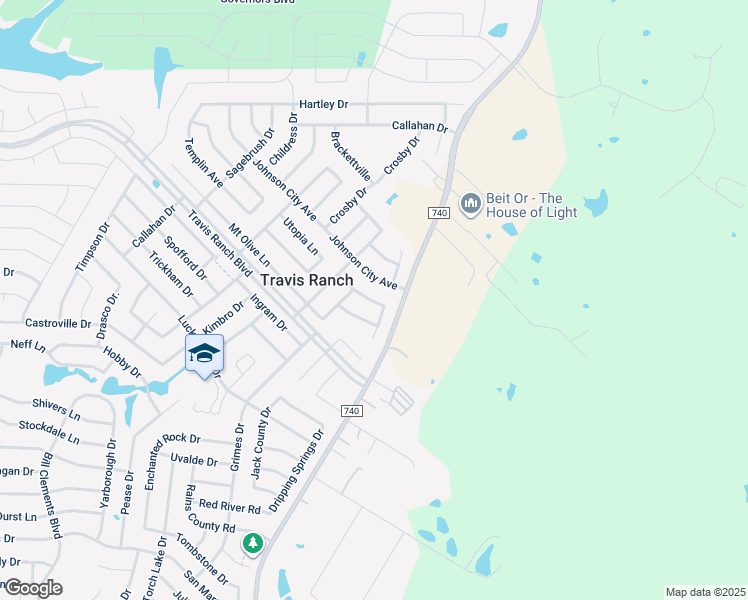 map of restaurants, bars, coffee shops, grocery stores, and more near 1021 Comfort Drive in Forney