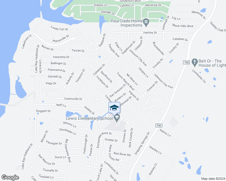 map of restaurants, bars, coffee shops, grocery stores, and more near 1002 Trickham Drive in Forney