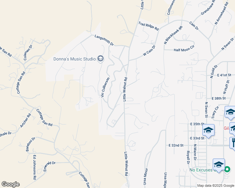 map of restaurants, bars, coffee shops, grocery stores, and more near 3713 Christian Flury Road in Silver City