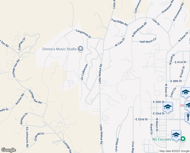 map of restaurants, bars, coffee shops, grocery stores, and more near 3713 Christian Flury Road in Silver City