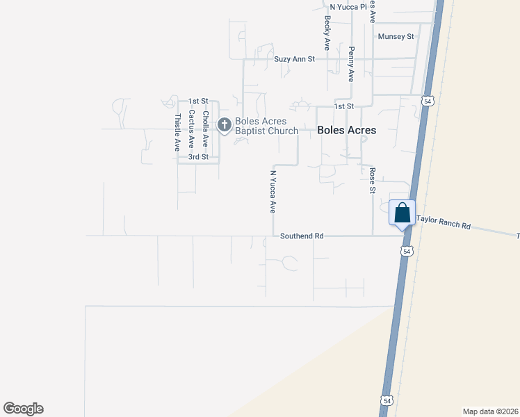 map of restaurants, bars, coffee shops, grocery stores, and more near 1-39 North Yucca Avenue in Alamogordo