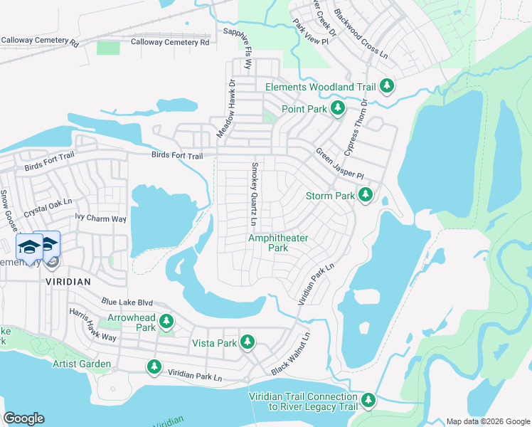 map of restaurants, bars, coffee shops, grocery stores, and more near 4601 Smokey Quartz Lane in Arlington