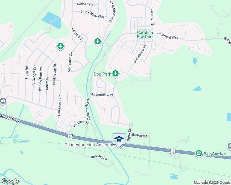 map of restaurants, bars, coffee shops, grocery stores, and more near 1665 Pleasant Hill Drive in Charleston