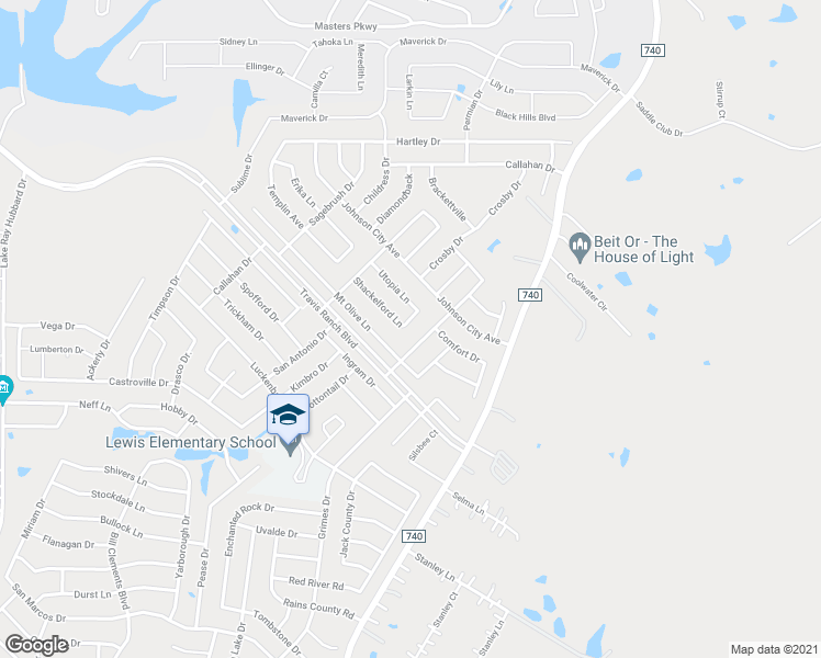map of restaurants, bars, coffee shops, grocery stores, and more near 1002 Talpa Lane in Forney