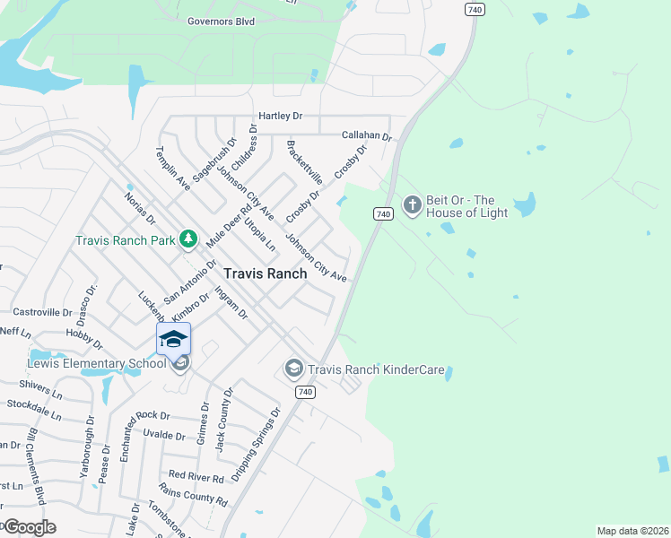 map of restaurants, bars, coffee shops, grocery stores, and more near 910 Johnson City Avenue in Forney