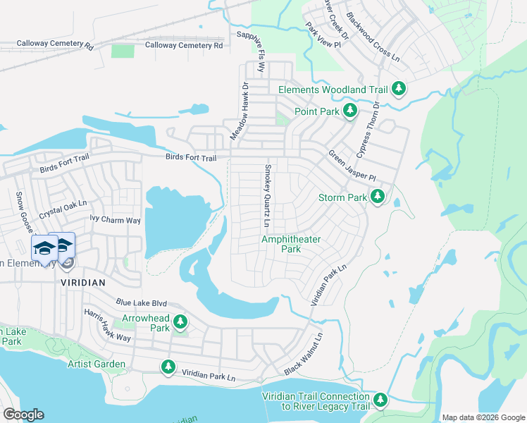 map of restaurants, bars, coffee shops, grocery stores, and more near 4601 Smokey Quartz Lane in Arlington