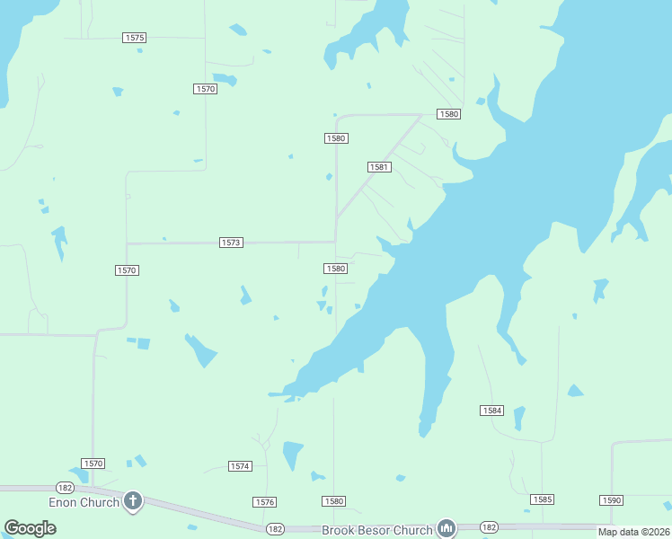 map of restaurants, bars, coffee shops, grocery stores, and more near County Road 1580 in Alba