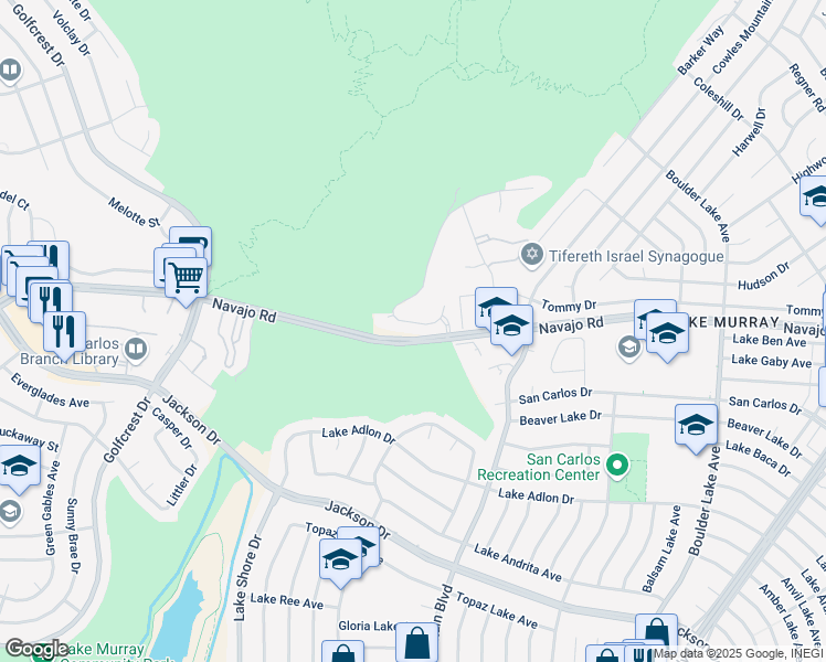 map of restaurants, bars, coffee shops, grocery stores, and more near 7733 Eagle Ridge Drive in San Diego