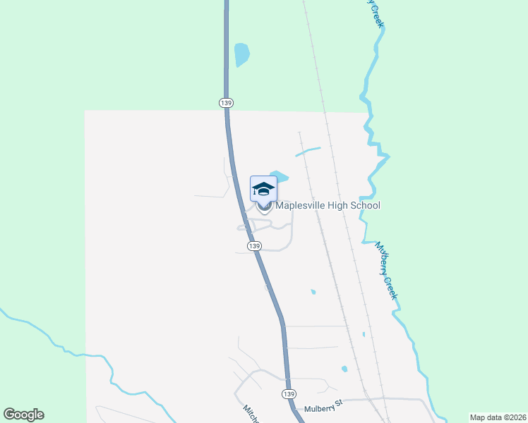 map of restaurants, bars, coffee shops, grocery stores, and more near 1256 Alabama 139 in Maplesville