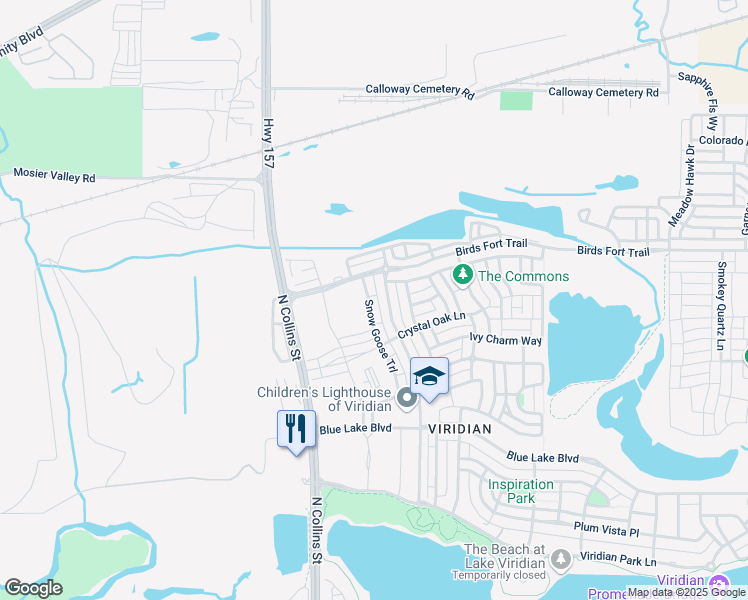map of restaurants, bars, coffee shops, grocery stores, and more near 4261 Snow Goose Trail in Arlington