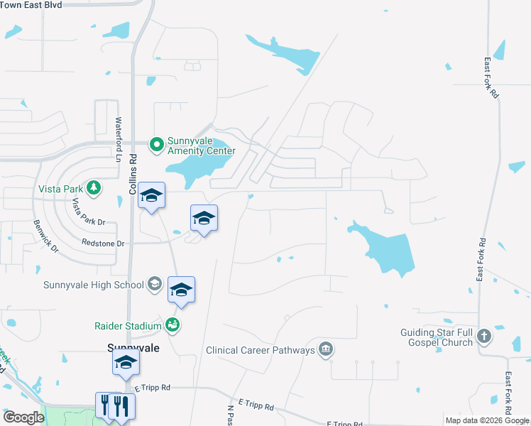map of restaurants, bars, coffee shops, grocery stores, and more near 436 Nance Road in Sunnyvale