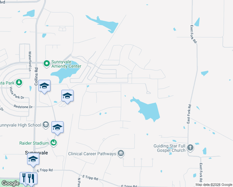 map of restaurants, bars, coffee shops, grocery stores, and more near 436-598 Nance Rd in Sunnyvale