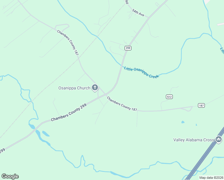 map of restaurants, bars, coffee shops, grocery stores, and more near 1317 Chambers County 299 in Lanett