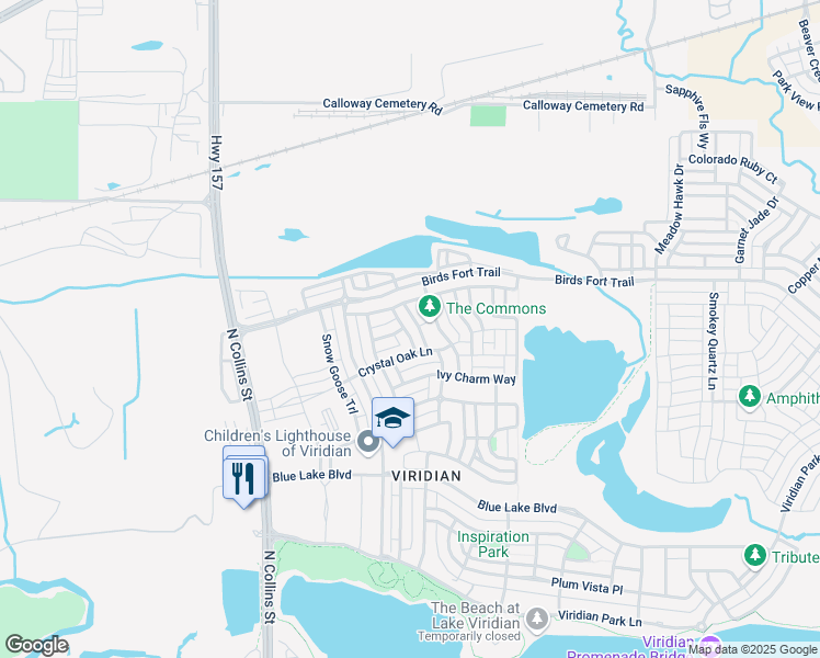 map of restaurants, bars, coffee shops, grocery stores, and more near 4217 Aspen Grove Court in Arlington