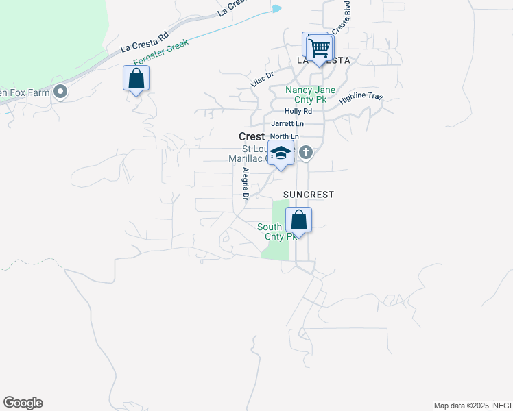 map of restaurants, bars, coffee shops, grocery stores, and more near 118 Wall Place in El Cajon