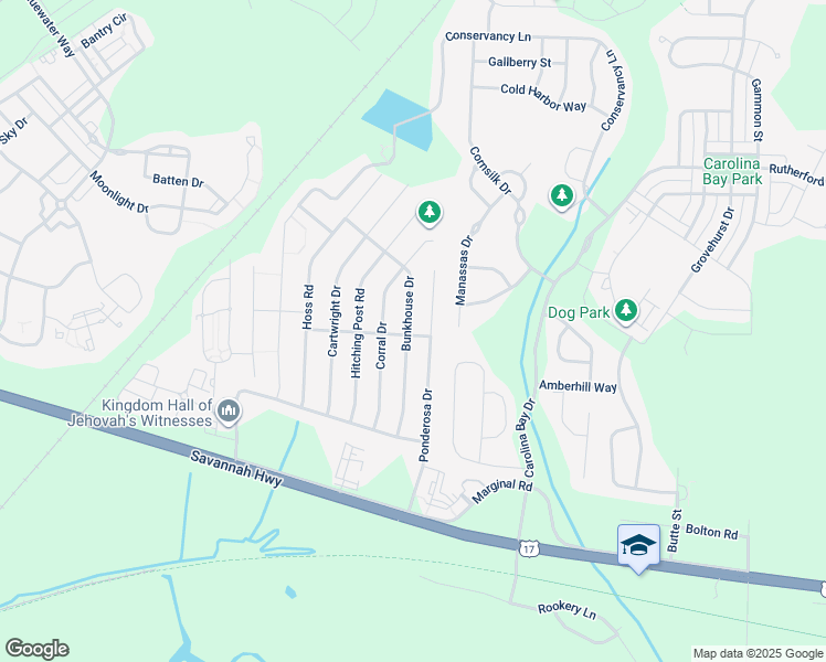 map of restaurants, bars, coffee shops, grocery stores, and more near 754 Bunkhouse Street in Charleston