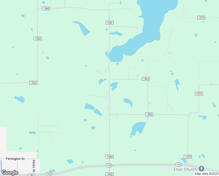 map of restaurants, bars, coffee shops, grocery stores, and more near County Road 1560 in Alba