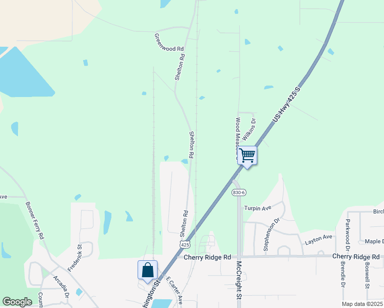 map of restaurants, bars, coffee shops, grocery stores, and more near 10849 Shelton Road in Bastrop