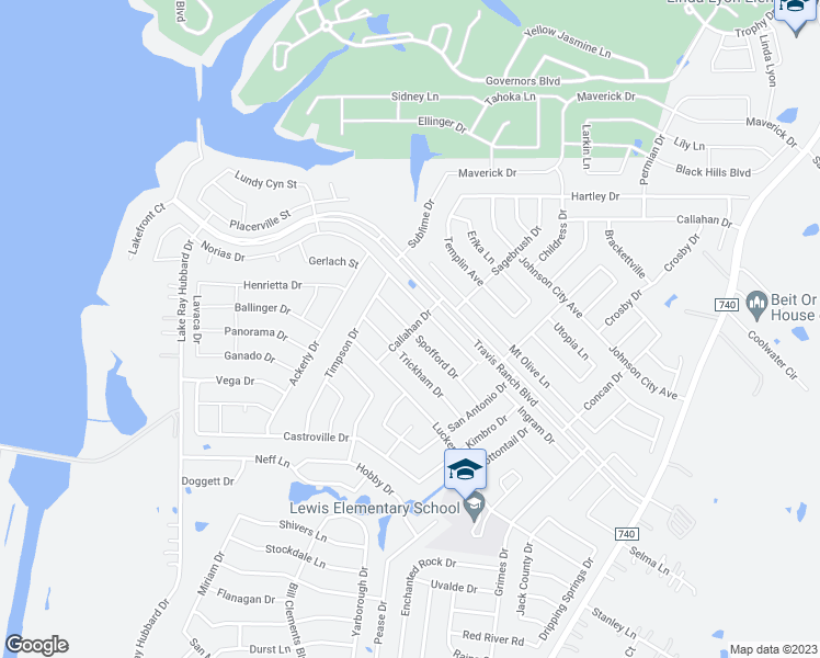 map of restaurants, bars, coffee shops, grocery stores, and more near 1019 Callahan Drive in Heath