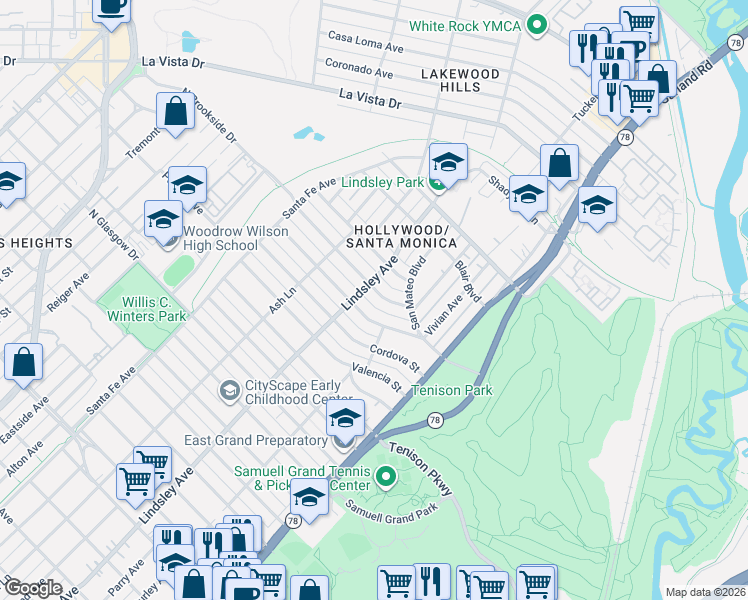 map of restaurants, bars, coffee shops, grocery stores, and more near 912 Clermont Avenue in Dallas