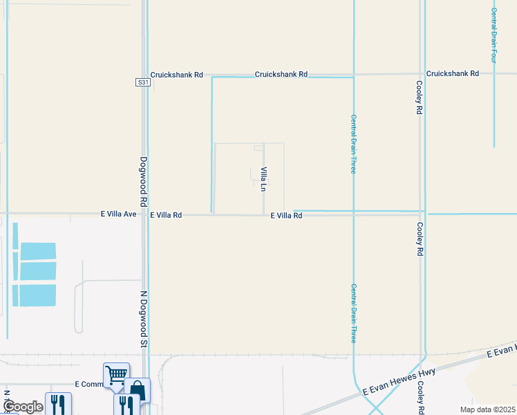map of restaurants, bars, coffee shops, grocery stores, and more near East Villa Avenue in El Centro