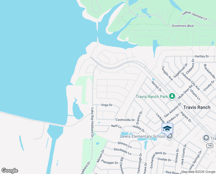 map of restaurants, bars, coffee shops, grocery stores, and more near 17410-17644 Lake Ray Hubbard Drive in Forney