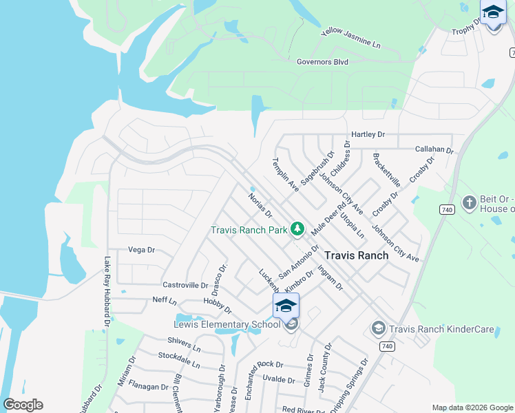 map of restaurants, bars, coffee shops, grocery stores, and more near 1053 Norias Drive in Heath