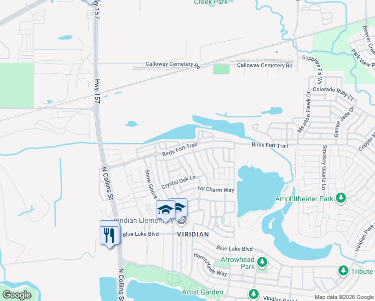 map of restaurants, bars, coffee shops, grocery stores, and more near 1007 Birds Fort Trail in Euless