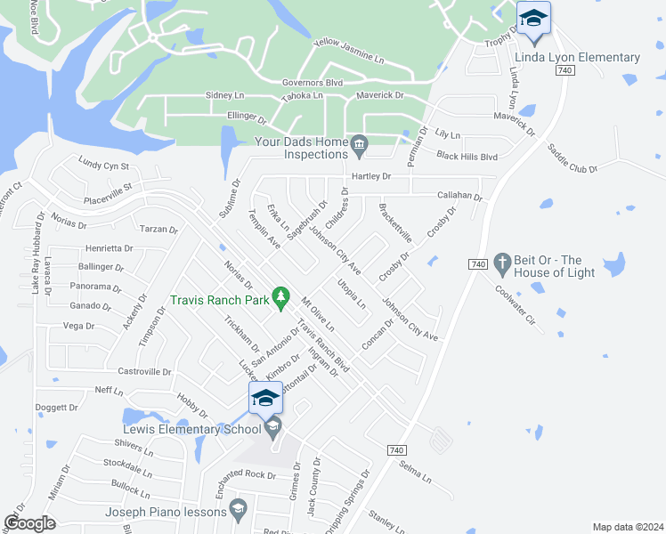 map of restaurants, bars, coffee shops, grocery stores, and more near 1019 Mule Deer Road in Forney