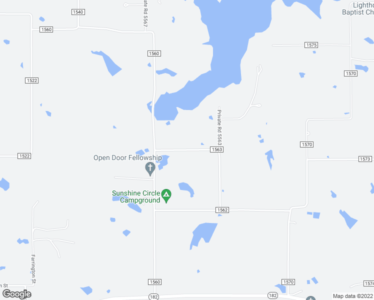 map of restaurants, bars, coffee shops, grocery stores, and more near County Road 1563 in Alba