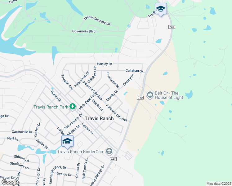 map of restaurants, bars, coffee shops, grocery stores, and more near 2019 Crosby Drive in Forney