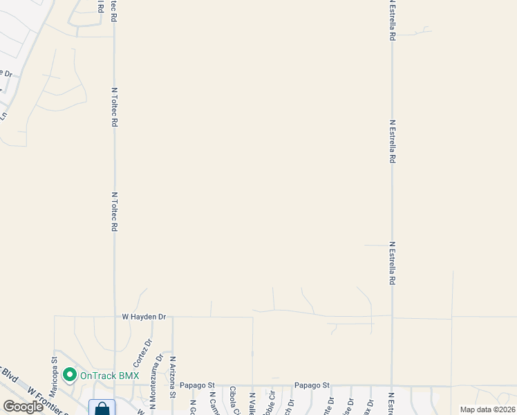 map of restaurants, bars, coffee shops, grocery stores, and more near 4825 North Valley Drive in Eloy