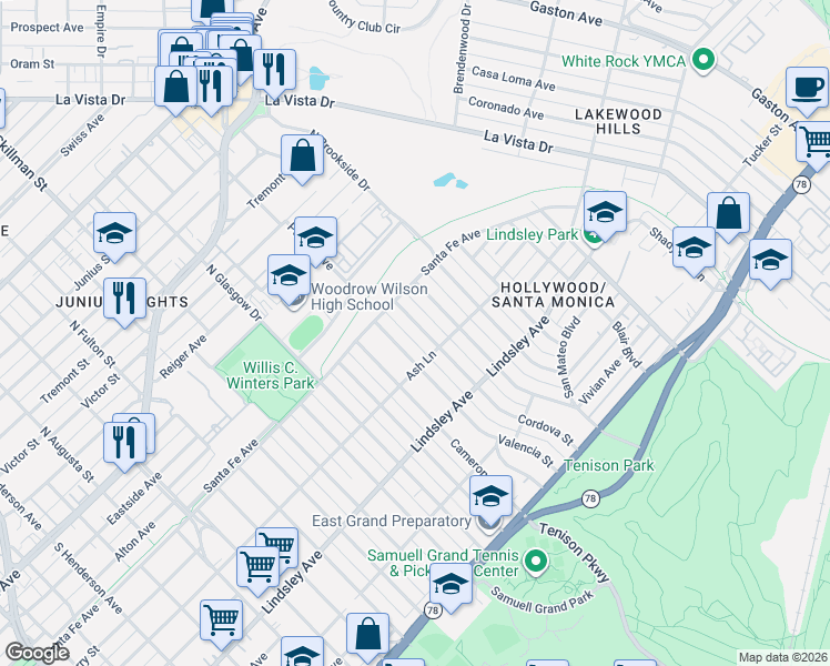 map of restaurants, bars, coffee shops, grocery stores, and more near 507 Cordova Street in Dallas