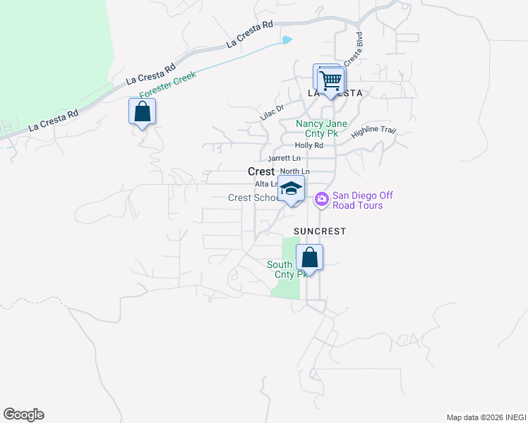 map of restaurants, bars, coffee shops, grocery stores, and more near 240 Loma Vista Place in El Cajon