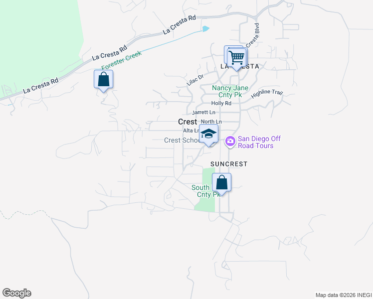 map of restaurants, bars, coffee shops, grocery stores, and more near 240 Loma Vista Place in El Cajon