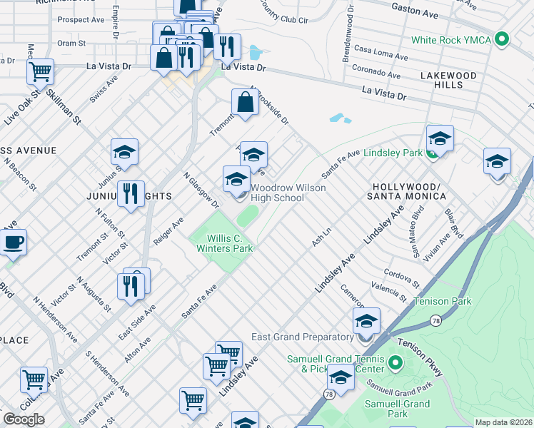 map of restaurants, bars, coffee shops, grocery stores, and more near 6314 Covington Lane in Dallas