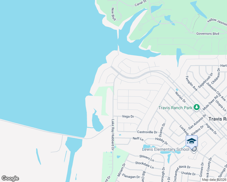 map of restaurants, bars, coffee shops, grocery stores, and more near 17410 Lake Ray Hubbard Drive in Forney