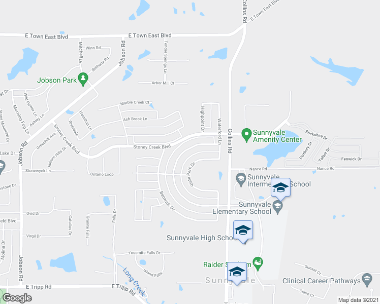map of restaurants, bars, coffee shops, grocery stores, and more near 376 Redstone Drive in Sunnyvale