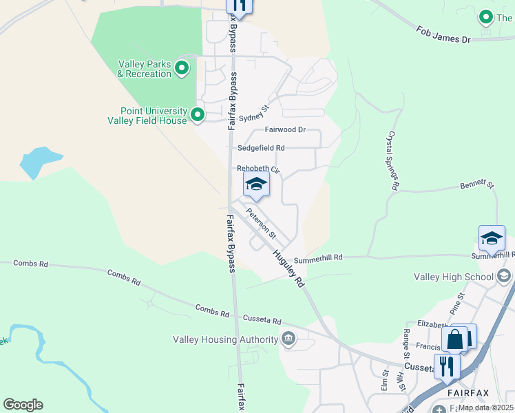 map of restaurants, bars, coffee shops, grocery stores, and more near 292 Johnson Street in Valley