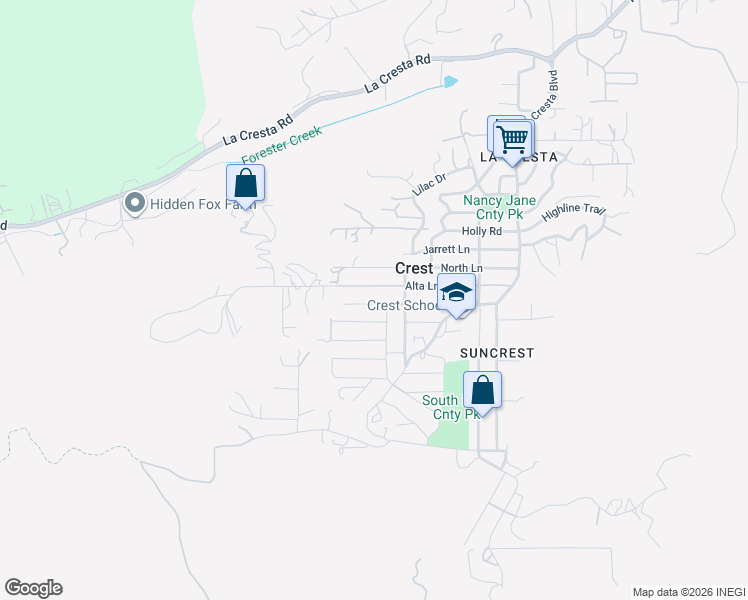 map of restaurants, bars, coffee shops, grocery stores, and more near 314 Alta Lane in El Cajon