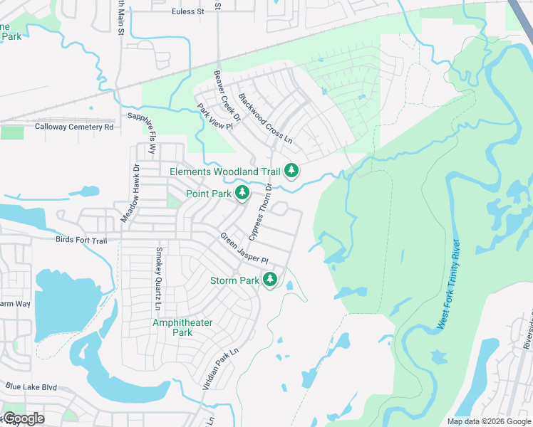map of restaurants, bars, coffee shops, grocery stores, and more near 4723 Cypress Thorn Drive in Euless