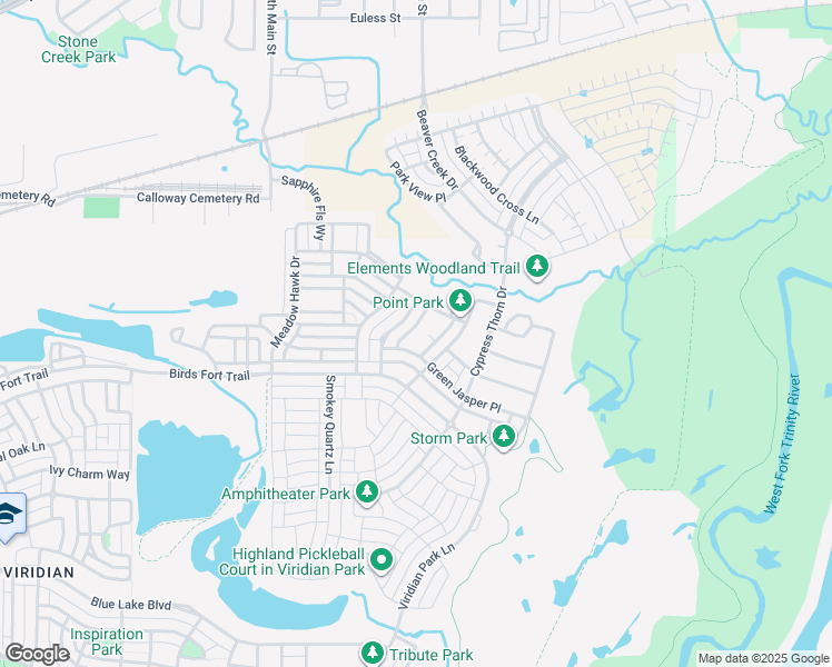 map of restaurants, bars, coffee shops, grocery stores, and more near 4517 Fossil Opal Lane in Arlington