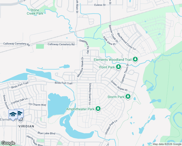map of restaurants, bars, coffee shops, grocery stores, and more near 1504 Mount Evans Trail in Euless