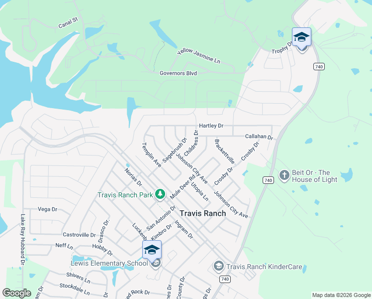 map of restaurants, bars, coffee shops, grocery stores, and more near 2009 Childress Drive in Forney