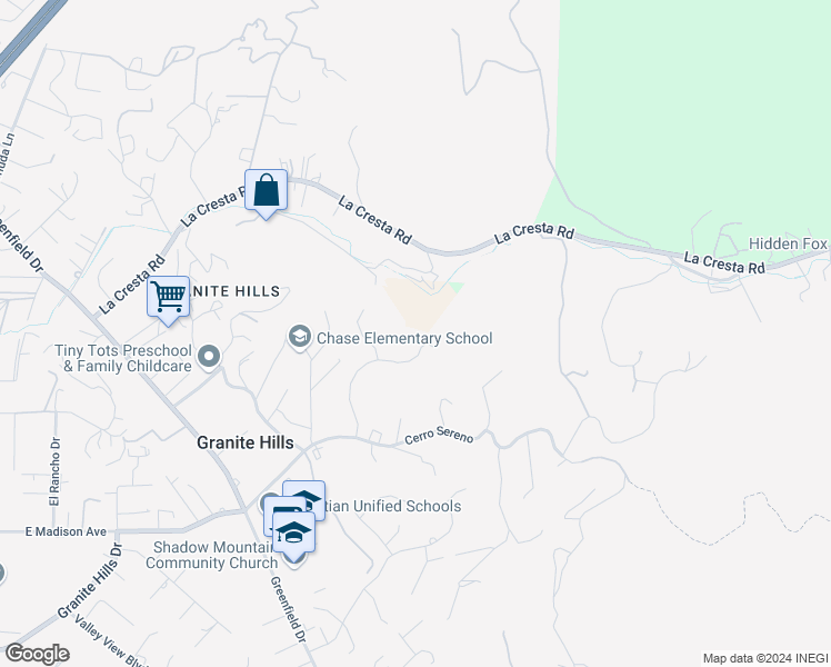 map of restaurants, bars, coffee shops, grocery stores, and more near 836 Camelot Parkway in El Cajon