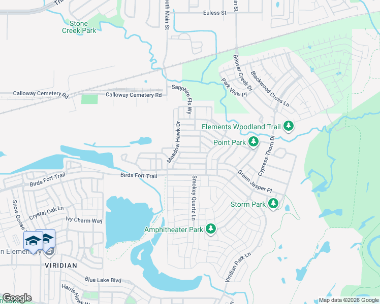 map of restaurants, bars, coffee shops, grocery stores, and more near 1504 Mount Evans Trail in Euless